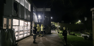 Fire station practice ladder pitches at community centre