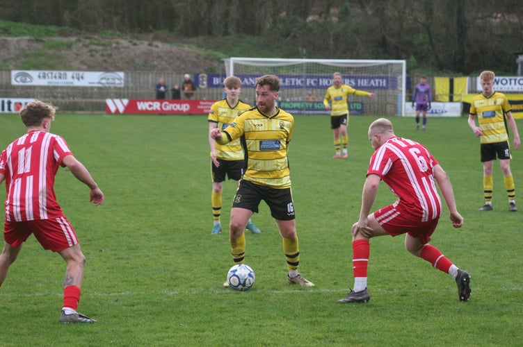 Jack Baxter in possession against Bridgwater