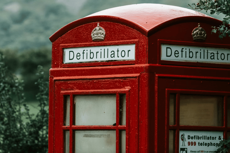 Defibrillator stock image 