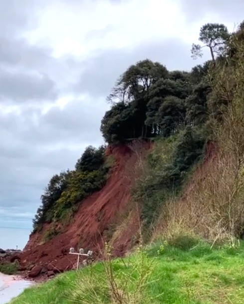 Cliff fall at Shaldon prompts safety measures