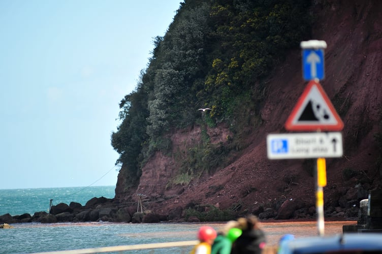 Landslip at Ness Beach, Shaldon
