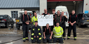 Fire station's charity car wash success