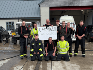 Fire station's charity car wash success