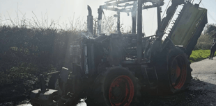Tractor '100 per cent' destroyed by fire 
