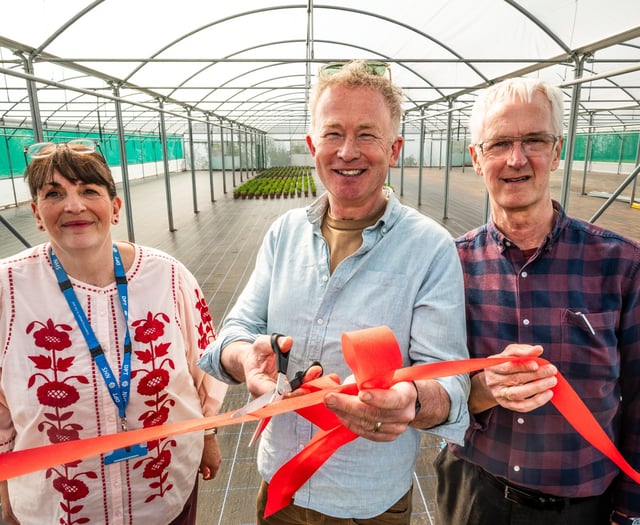 Celebrity gardener opens new polytunnels at mental health centre 