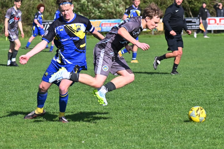 South Devon Football League Division 1. Watts Blake Bearne versus Brixham Town, Twelve goals in total from this match with The Claymen taking win 10-2