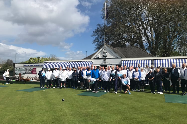 Rose Howard rolls the first bowl of the new Newton Abbot season