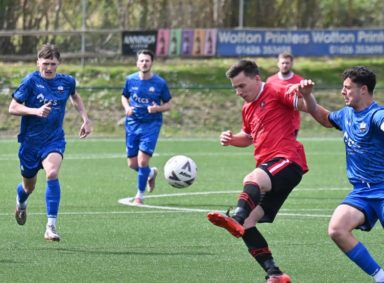South Devon Football League. Herald Cup action from Paignton Saints versus East Allington. Saints move closer to the much sought-after Herald Cup after beating their South Hams visitors 2-1 after extra time