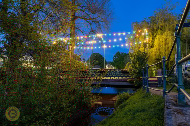 New decorative lighting in Dawlish. Photo Dawlish Town Council 