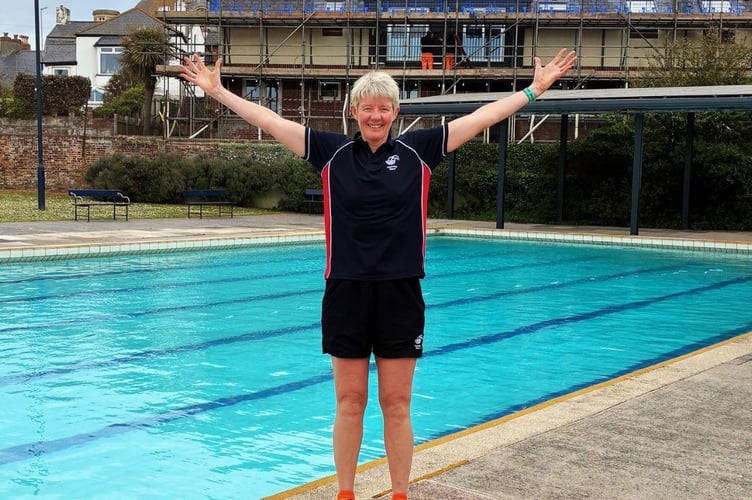 Jo Boardman, Teignbridge District Council's Fitness Lead, at Teignmouth Lido