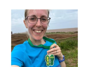 Becky earns a new PB