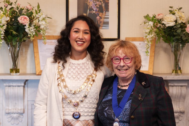 Teignmouth Mayor Lily Chasteau and deputy mayor Cllr Joan Atkins.