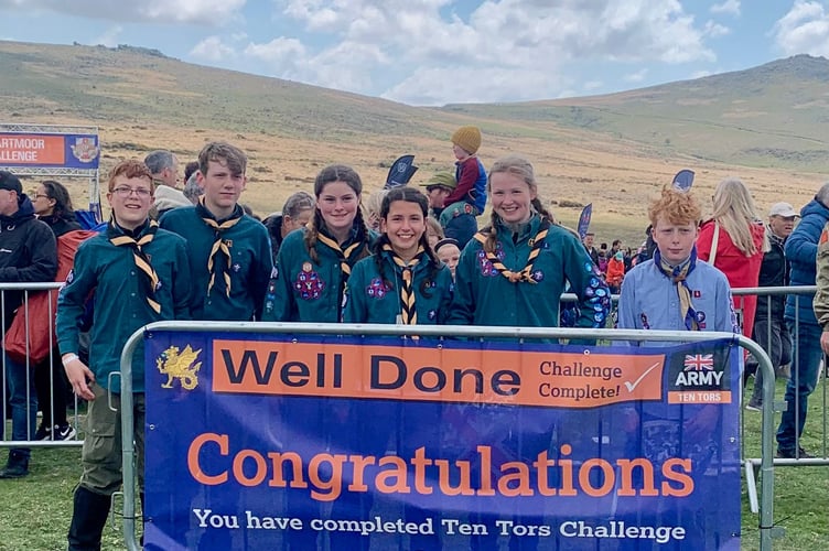 Ipplepen Scouts Ten Tors 2026 35-mile team