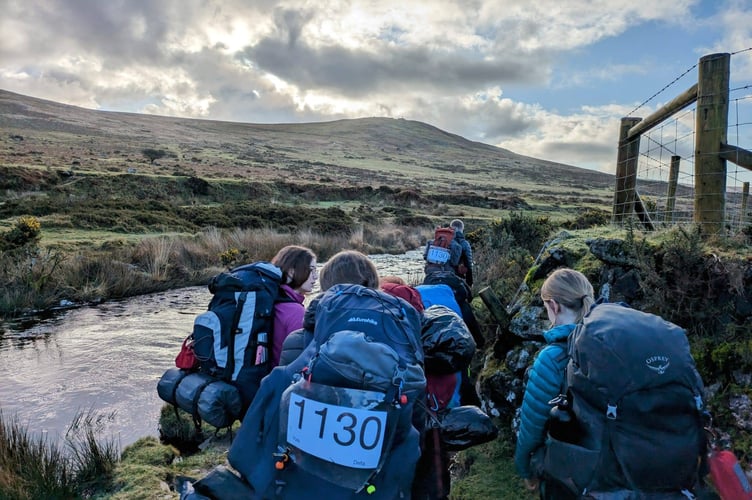Students from Teign School during the Ten Tors challenge. Photo contributed