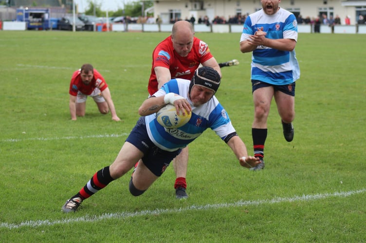 Teigns' 2nd try scorer Henry Wilkins.