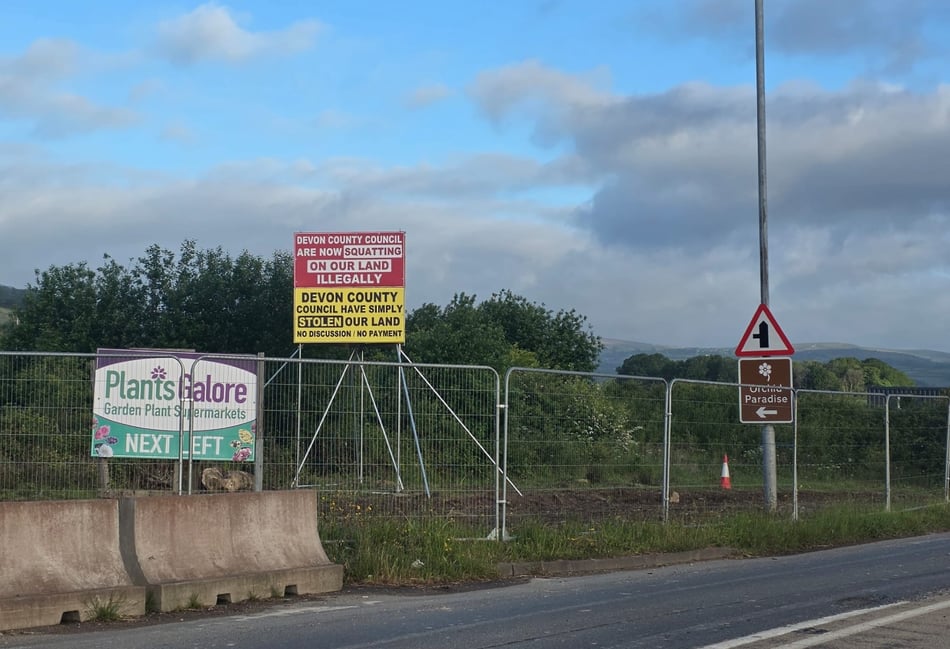 Plant firm owner protests over land row