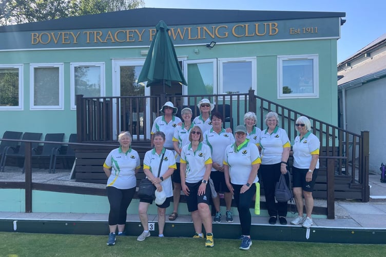 Bovey bowls ladies after their win in the Grace Matthews comp
