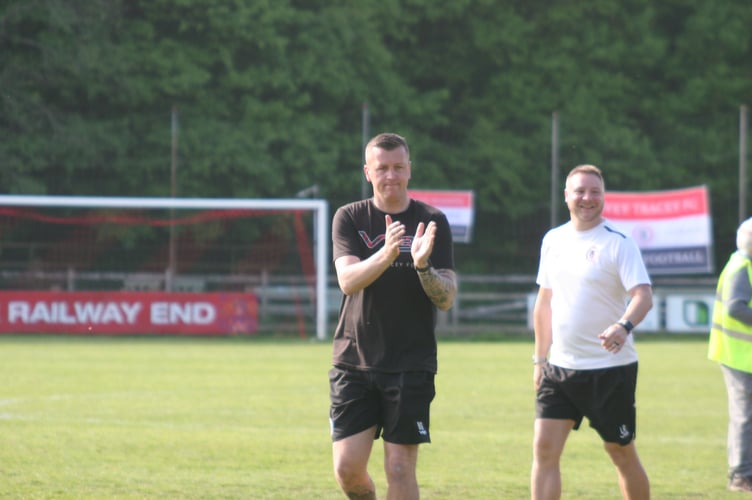 Ben Gerring applauds Bovey fans on the final day