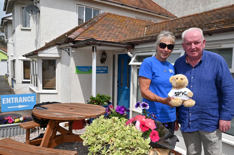 Chrissy Marks with Ian Scott of the Lyme Bay House Hotel in Dawlish