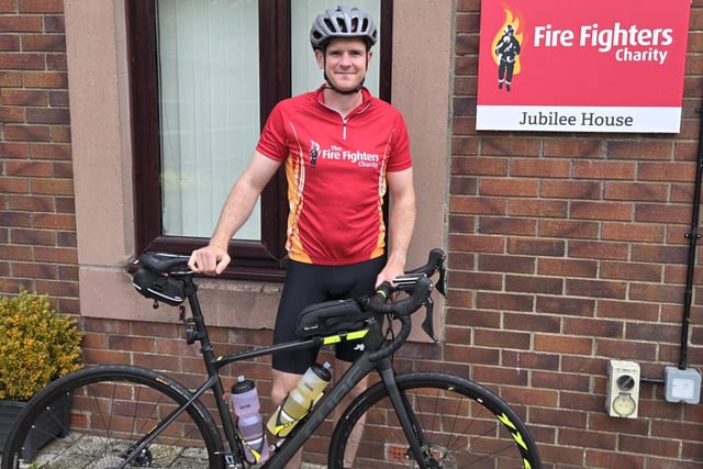 Firefighter's gruelling cycling challenge 