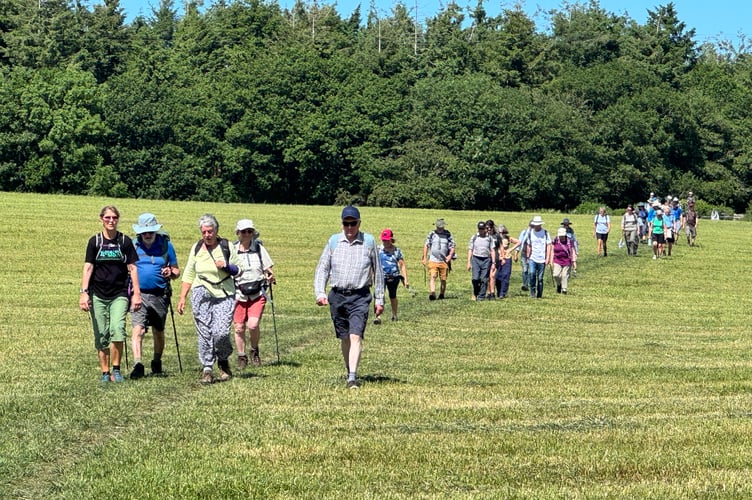 Walking part of the Two Moors Way to the 50th celebration event.  AQ 2020
