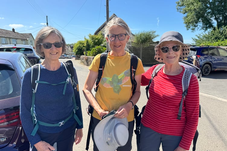 Some of those who walked part of the route to the celebration.  AQ 2058
