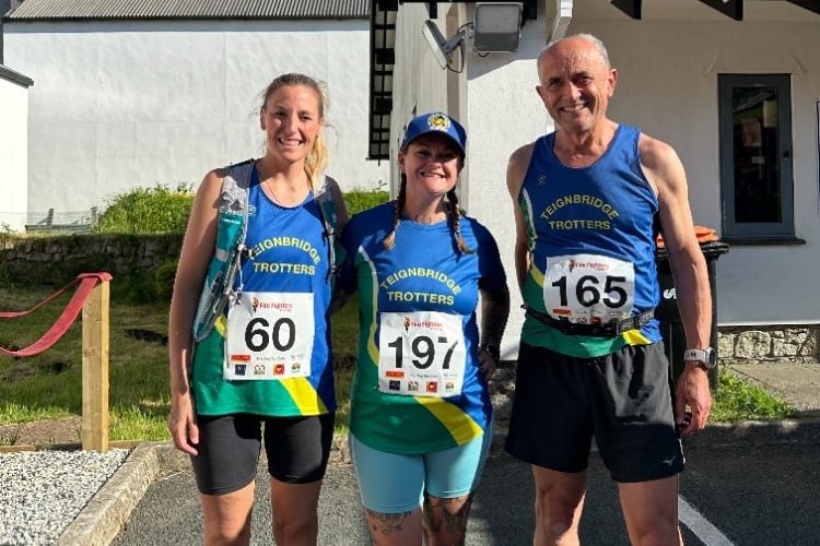 Cheryl, Katie and Tim at Dartmoor 10K