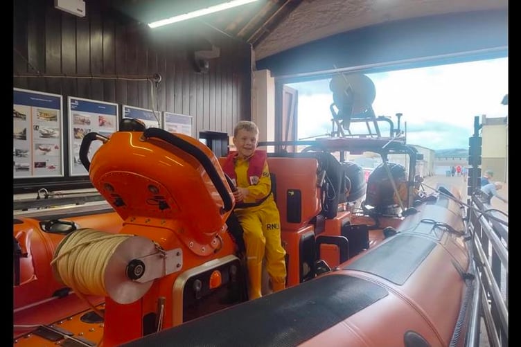Junior Teignmouth RNLI supporter Rowan