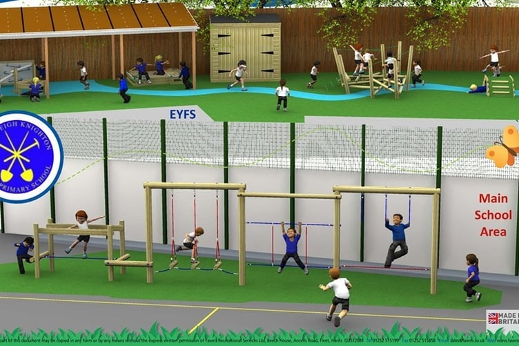 Chudleigh Knighton CofE Primary School plans for new play area. Photo contributed