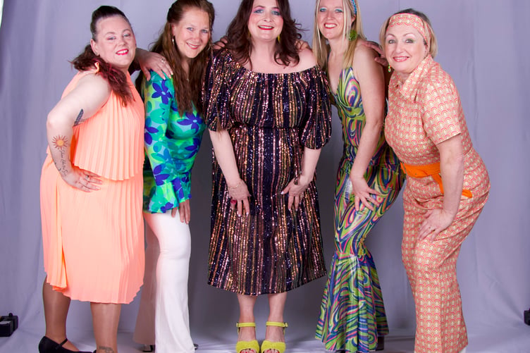 Members of the Disco Inferno cast from Shaldon Theatre Company