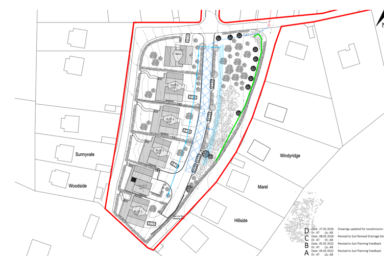 Six homes at Canada Hill, Ogwell