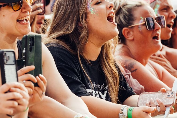 Crowds at Powderrham Live. Photo Cuffe and Taylor