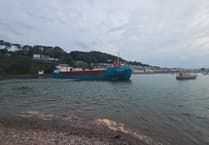 Cargo ship briefly aground off Teignmouth