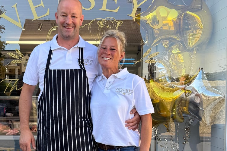 Phil and Ria Davey at the opening of their shop Veyseys in Shaldon