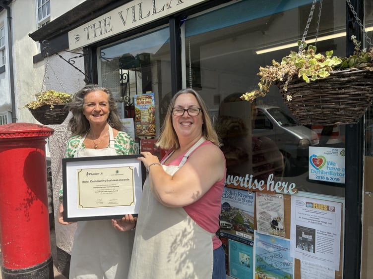 Pictured at Stokeinteignhead Community Shop are, right. Jen Rudd, Manager of the shop with, left, Joanne Westgate, committee member responsible for putting in our application to Plunkett’s. Photo contributed