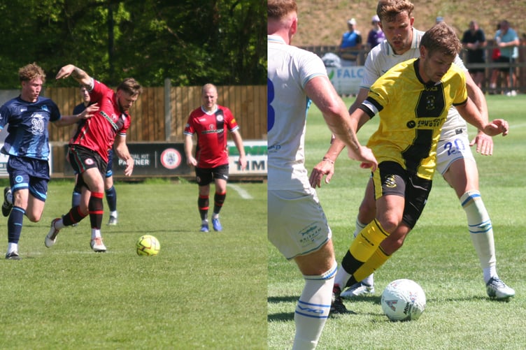 Bovey skipper Stockton and Buckland captain Carter