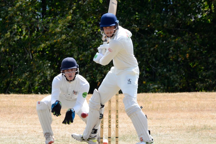 Teignmouth & Shaldon batsman Oscar McCallum sizes up the Exeter bowling. His side won by 55 runs.
