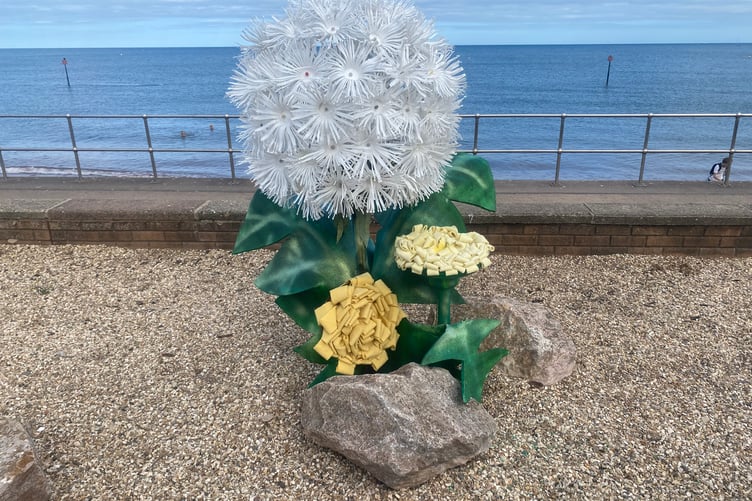 One of the artworks in this year's sculpture trail on Teignmouth seafront