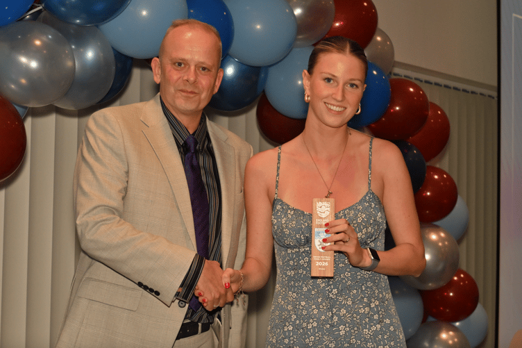 Newton Abbot Town Council’s Pierre Doutreligne and the University of Exeter’s Isobel Smith.