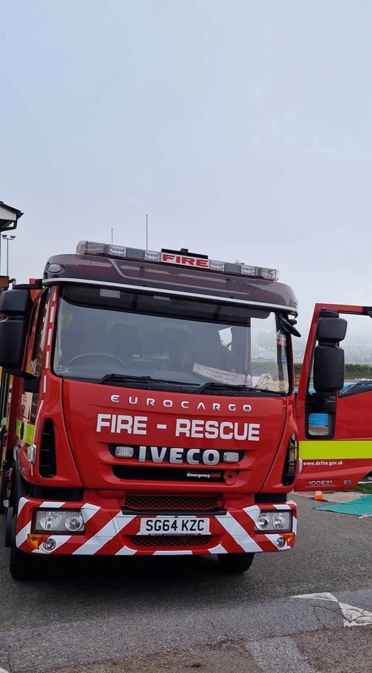 Dawlish fire crews called to a house fire in Barton Terrace. Photo Dawlish Fire Station