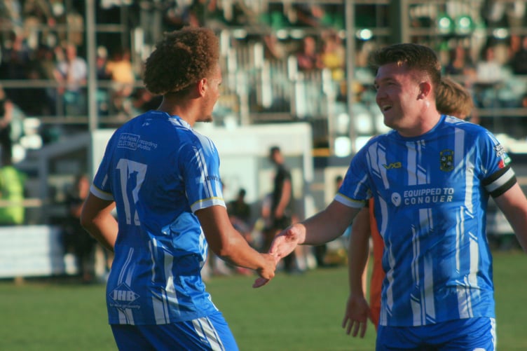 Buckland's goalscoring duo Josiah McKayle and Ryan Bush