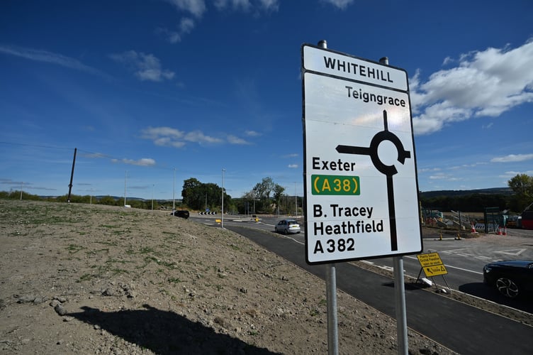 The new Whitehill roundabout now up and running on the A382 at Newton Abbot.
Photo: StevePope/IliffeMedia