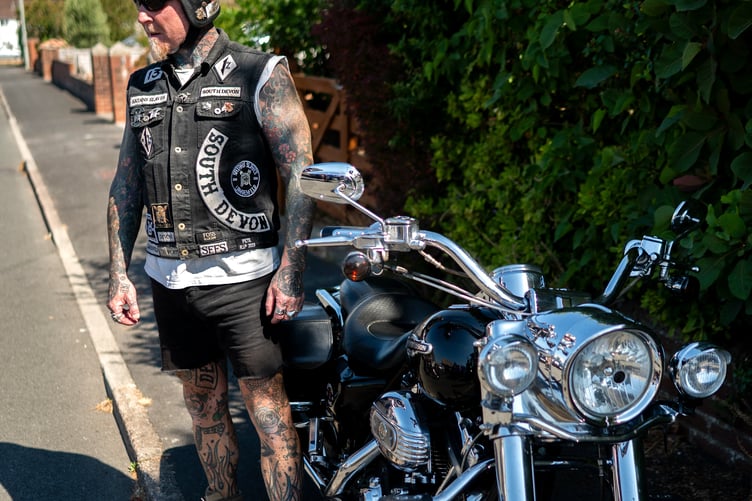 One of the outriders for Jimmy's funeral cortege