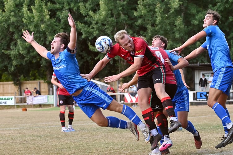 Western Football League Bovey Tracey AFC versus Saltash United. Photo: Alan Craig