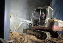 Fire crews tackle stubborn blaze at Dawlish biomass site