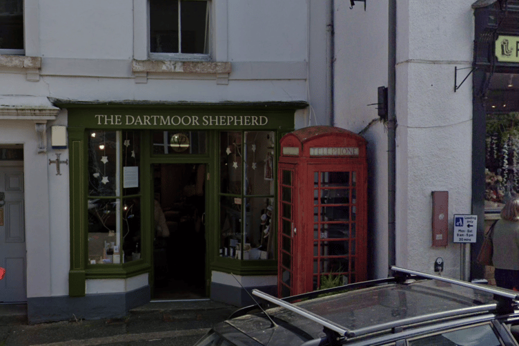 The telephone box at The Square, Chagford