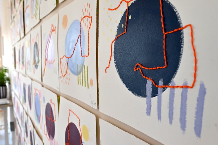 One of the 100 recorded run routes set to art by Jen Madden