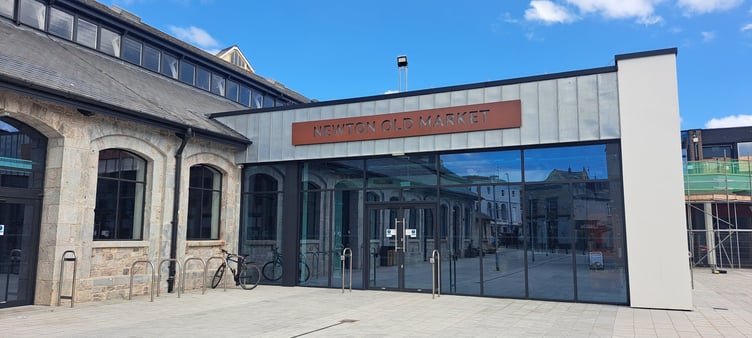The completed £5million renovation of Newton Abboot's historic market. Photo Teignbridge Council
