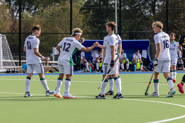 Spencer Baxter #12, second from left, opened the scoring for Ashmoor, had a second goal disallowed, and earnt the Pallex Player of the Match award