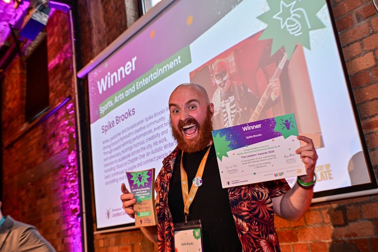 Dimensions Leaders Awards 2026. Michael 'Spike Brooks' winning the Dimensions Leaders Award